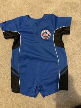 New York Mets Blue Baby Romper